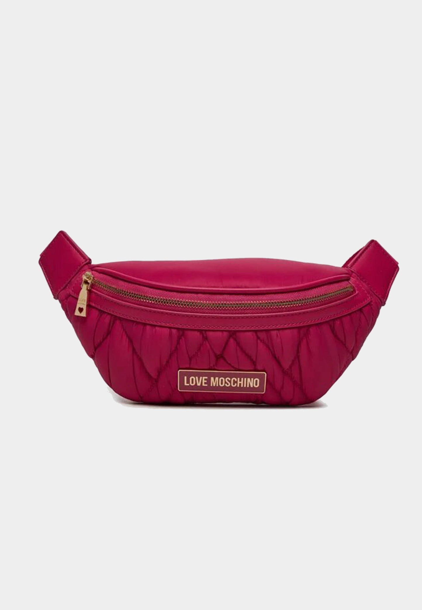 LOVE MOSCHINO – Magentafarbene Nylon-Gürteltasche