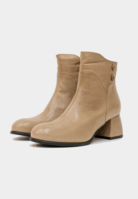 DIVINE FOLLIE - Stivaletto Bottoni Taupe