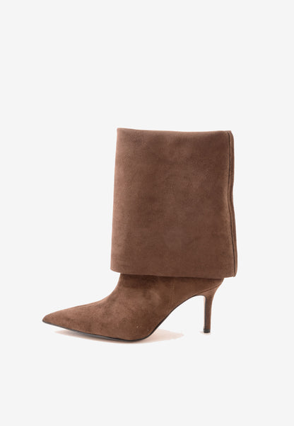 DIVINE FOLLIE - Tronchetto Tubolare Camoscio Caffe