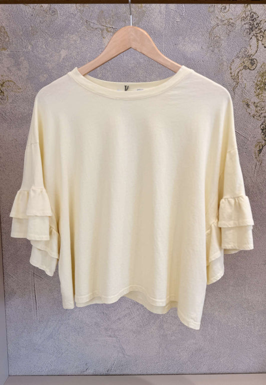 PLEASE - T-shirt Frappa Giallo