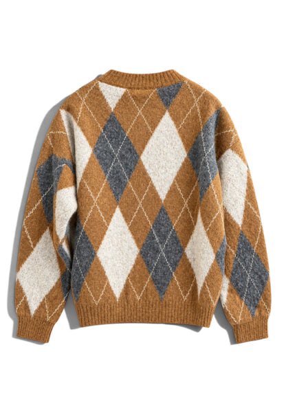 LE STREGHE - Pullover Lurex Rombi Ruggine