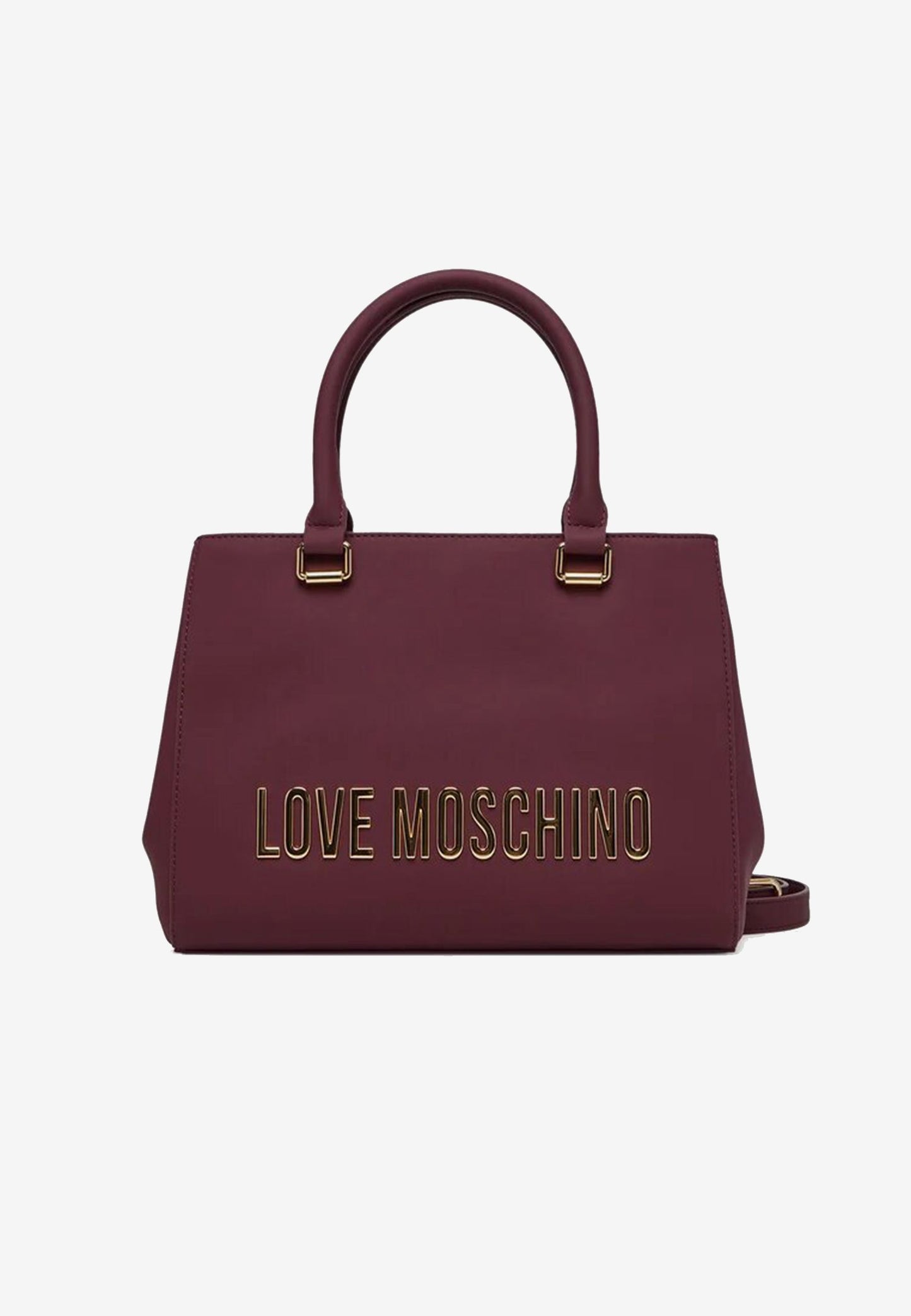 LOVE MOSCHINO - Borsa A Mano Lettering Soft Touch Vino