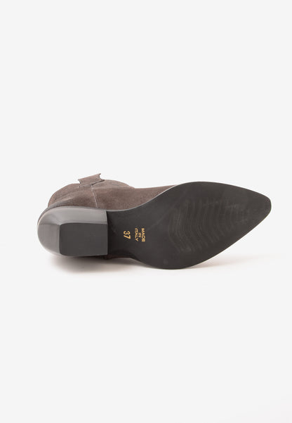 DIVINE FOLLIE - Stivaletto Texano Velour Carbone