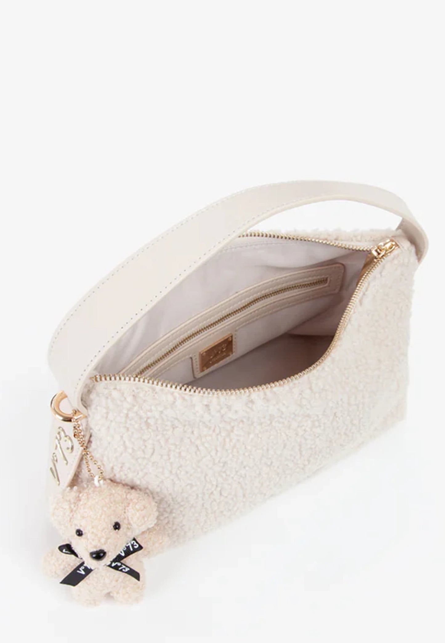 V73 - Borsa a Spalla Teddy Ecru
