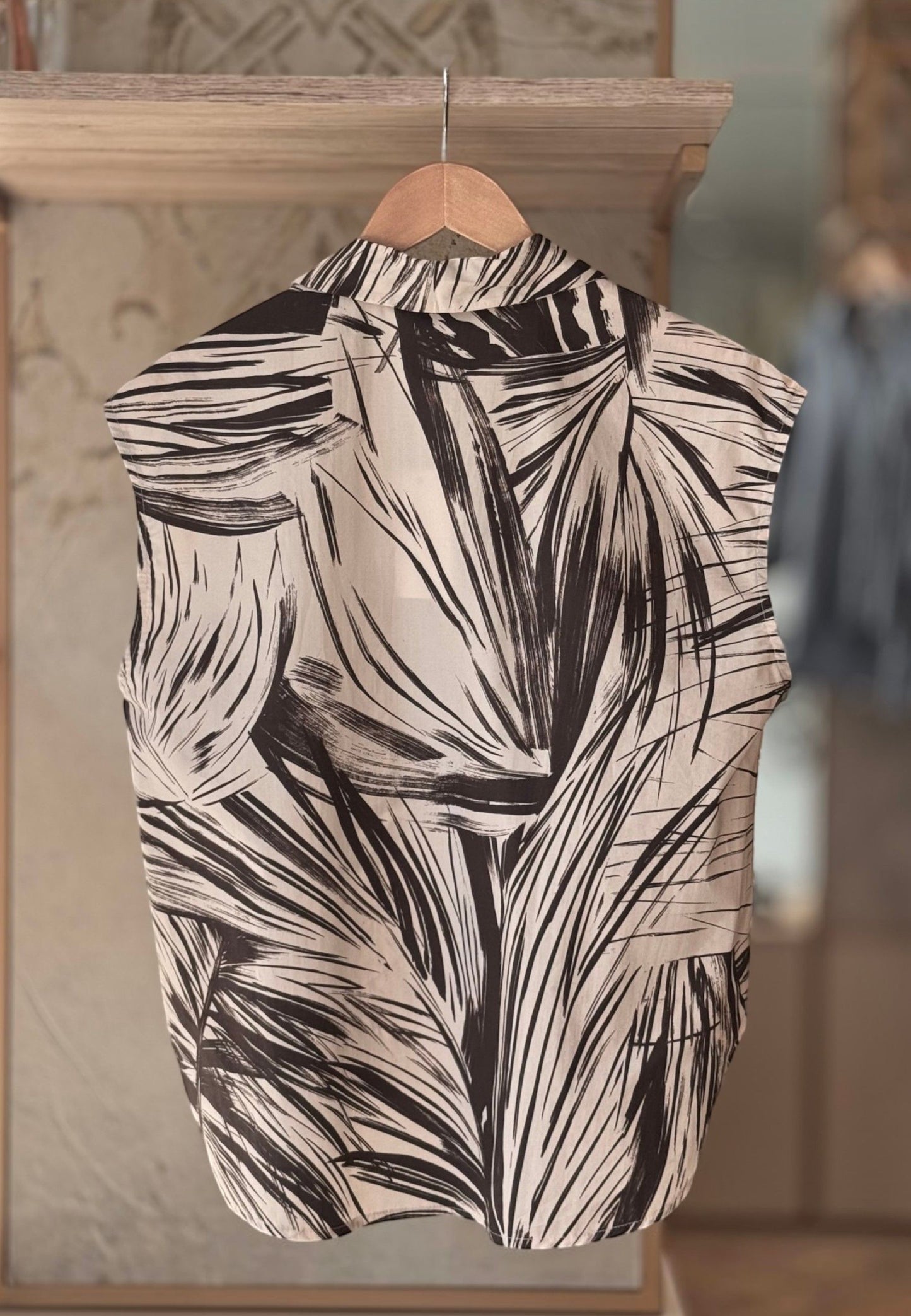 MOTEL - Camicia Smanicata Zebrata