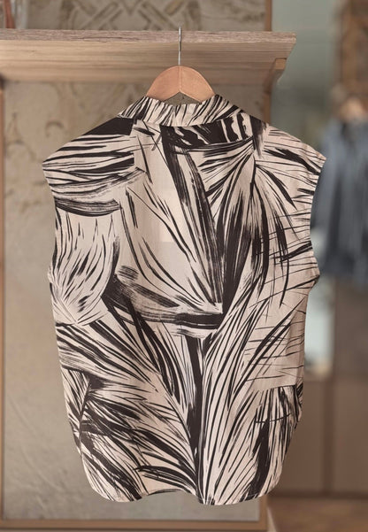 MOTEL - Camicia Smanicata Zebrata
