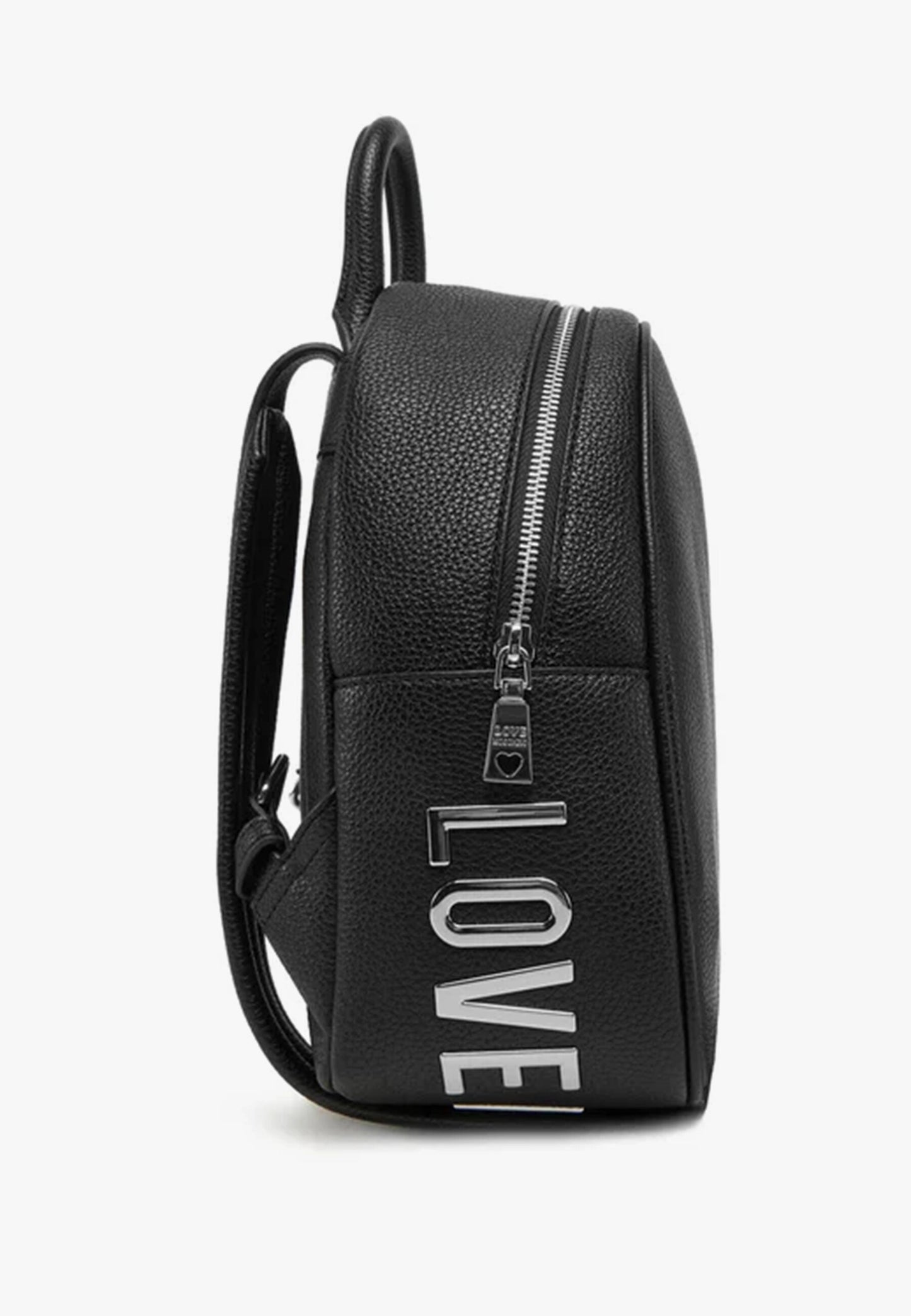 LOVE MOSCHINO - Zaino Lettering Nero Silver