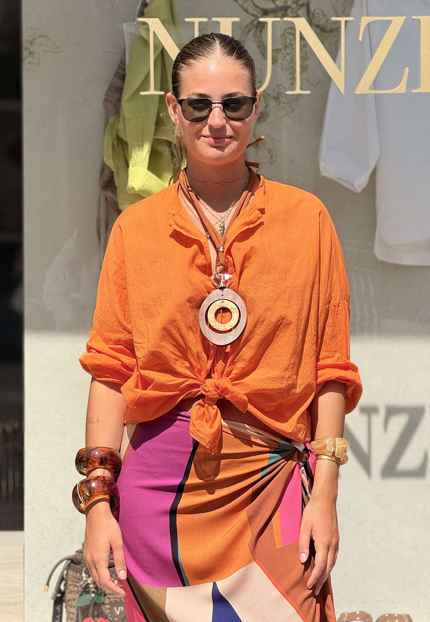 MOTEL - Camicia Arancio