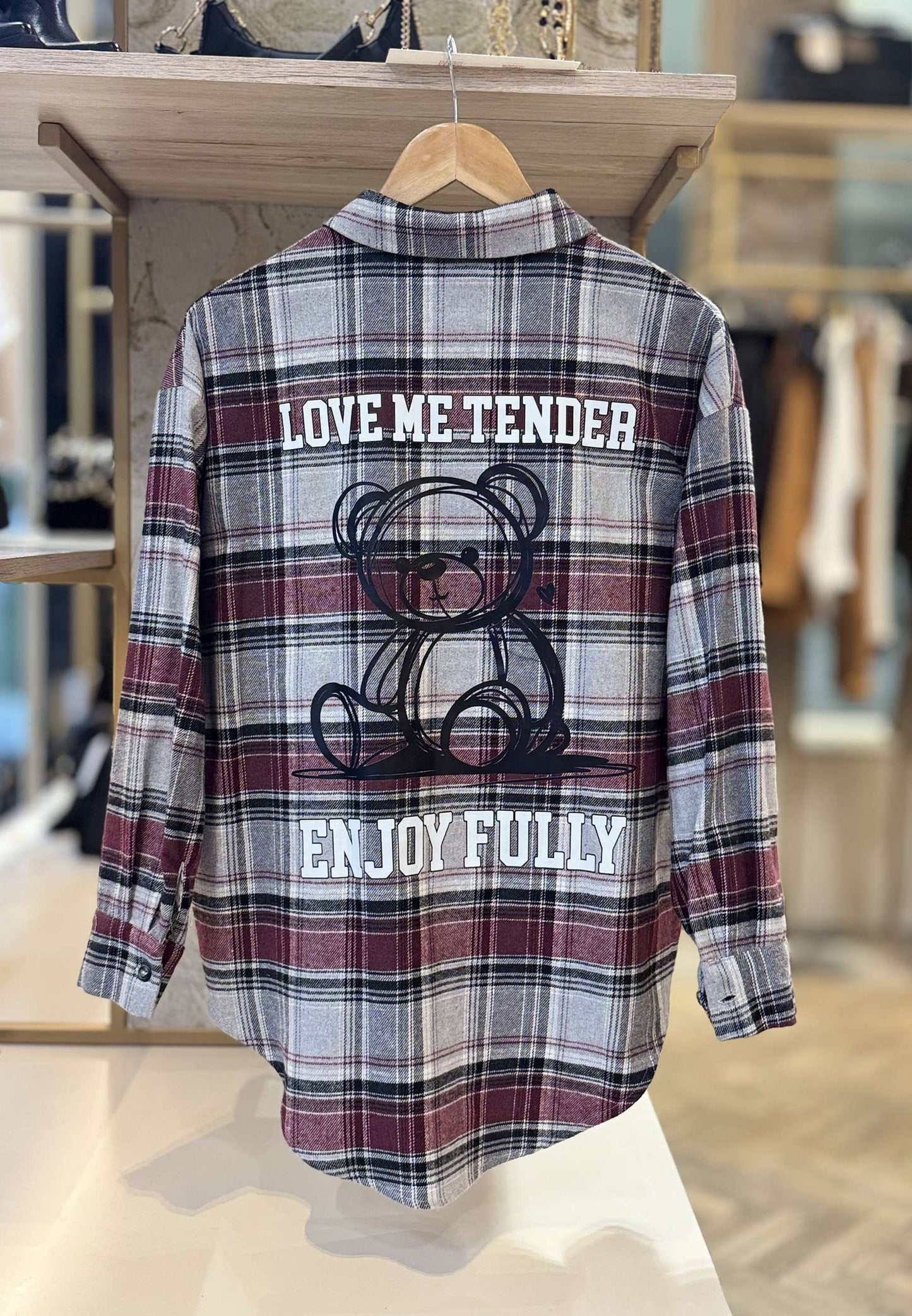 MOTEL - Camicia Check Topolino Grigio