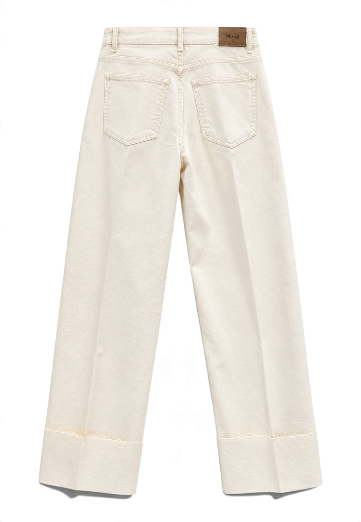 MOTEL - Jeans Bull Denim Gamba Larga Panna