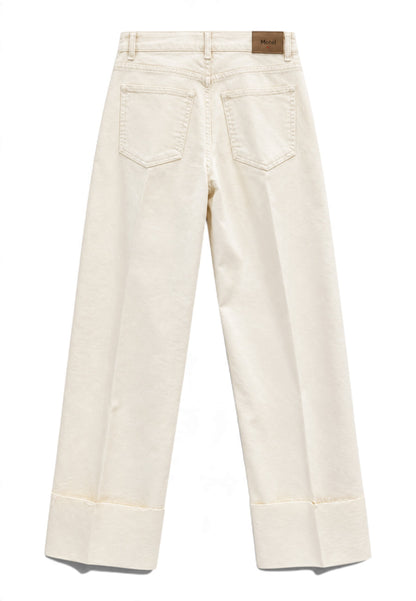 MOTEL - Jeans Bull Denim Gamba Larga Panna