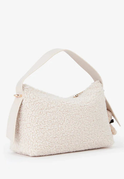 V73 - Borsa a Spalla Teddy Ecru