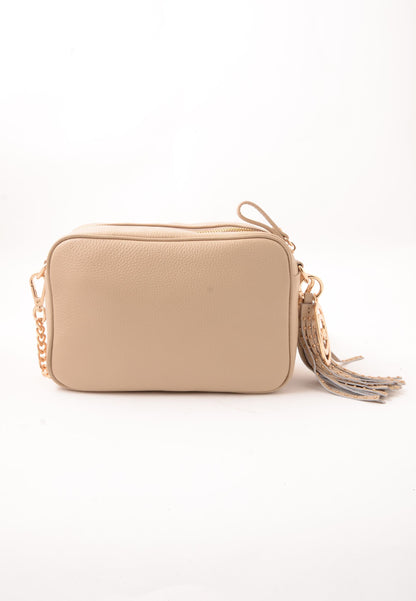 LA CARRIE - Borsa A Tracolla Explosion Vera Pelle Sand
