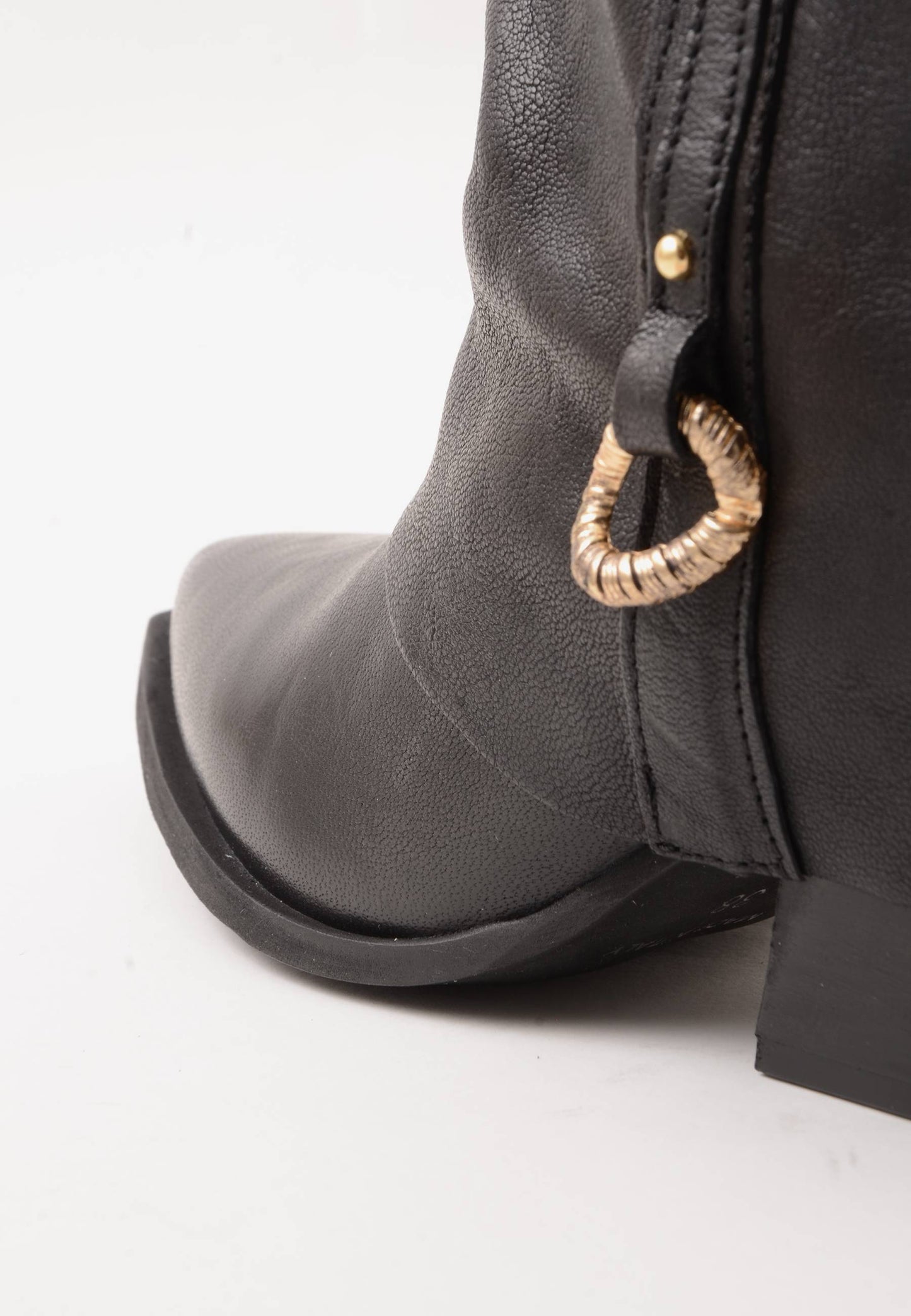 DIVINE FOLLIE - Stivale Anelli Oro Nero