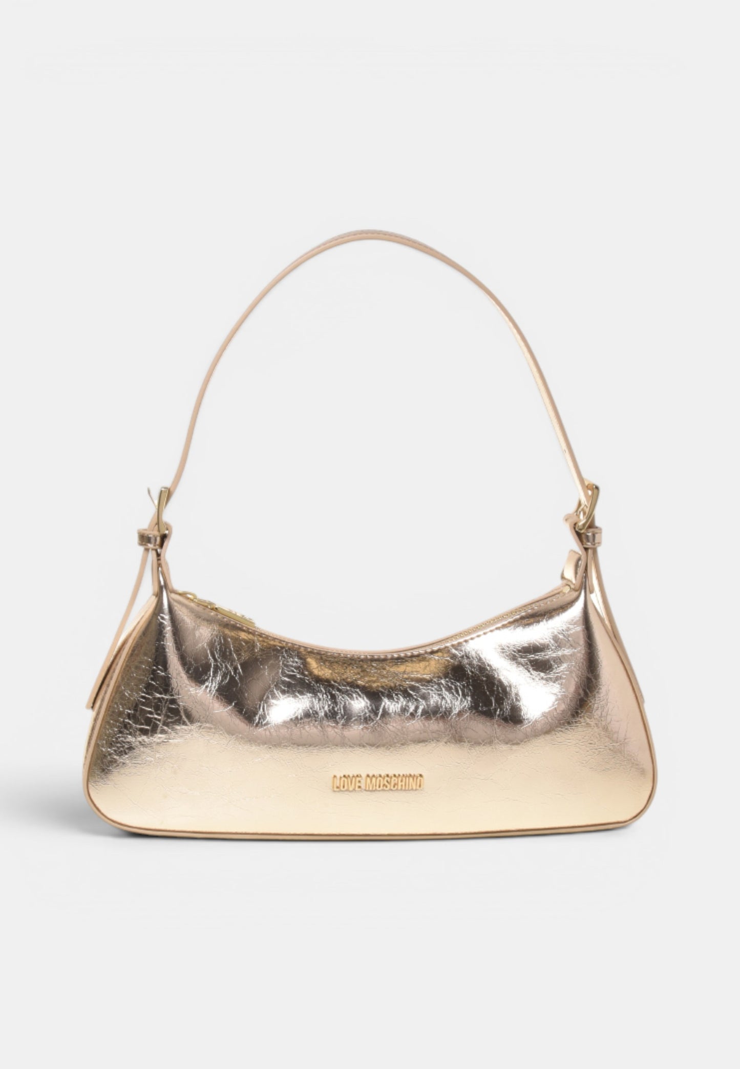 LOVE MOSCHINO - Borsetta A Spalla Logo Brand Platino