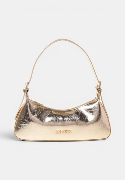 LOVE MOSCHINO - Borsetta A Spalla Logo Brand Platino