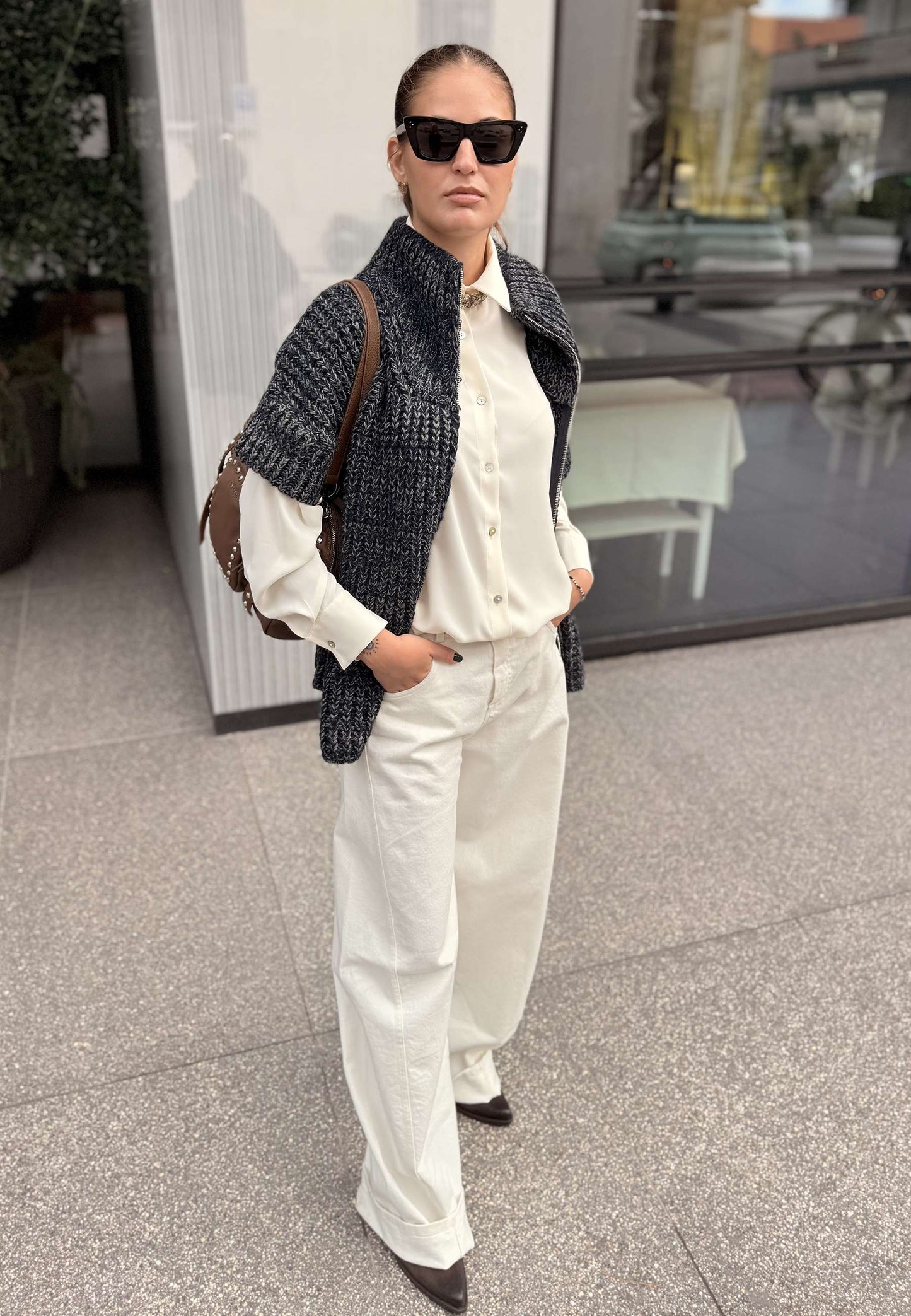 LE STREGHE - Gilet In maglia Blu
