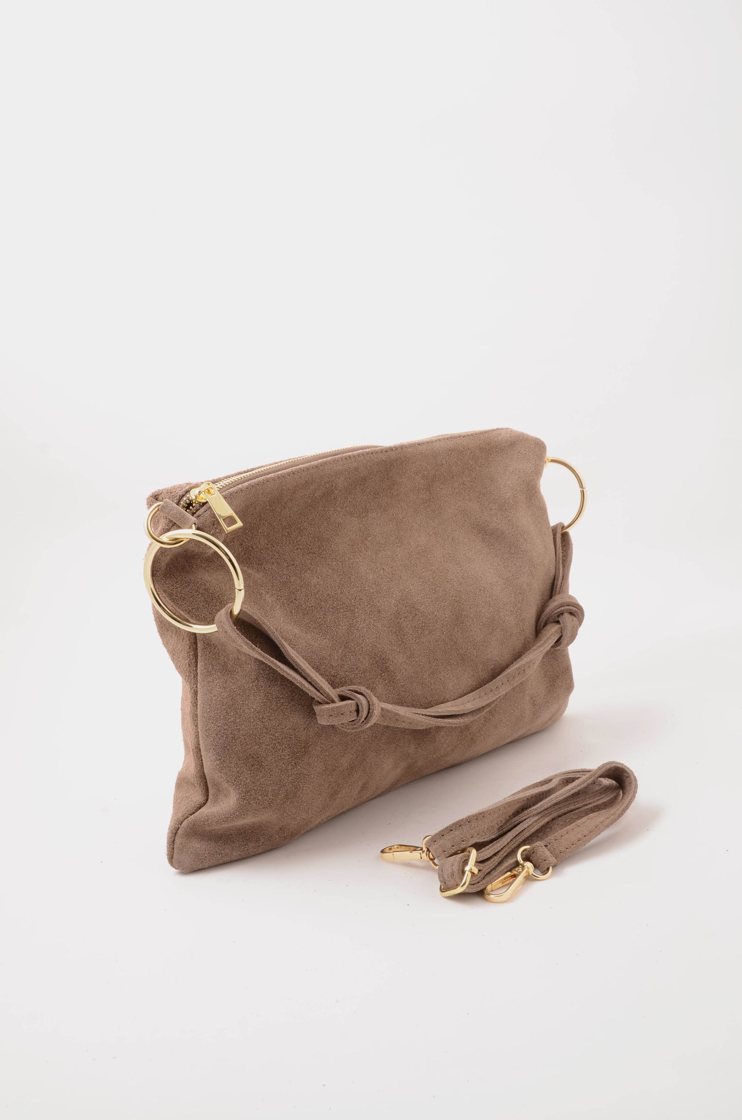 NUNZIA - Borsa In Camoscio AURORA Beige