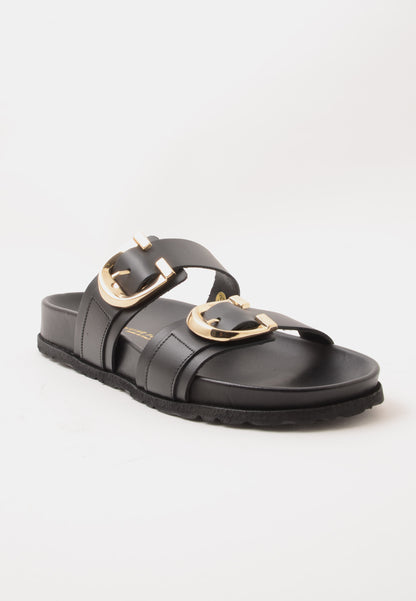 DIVINE FOLLIE - Ciabatta Fibbie Nappa Nero