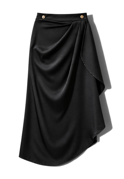 MINERVA - Gonna Petalo In Raso Nero