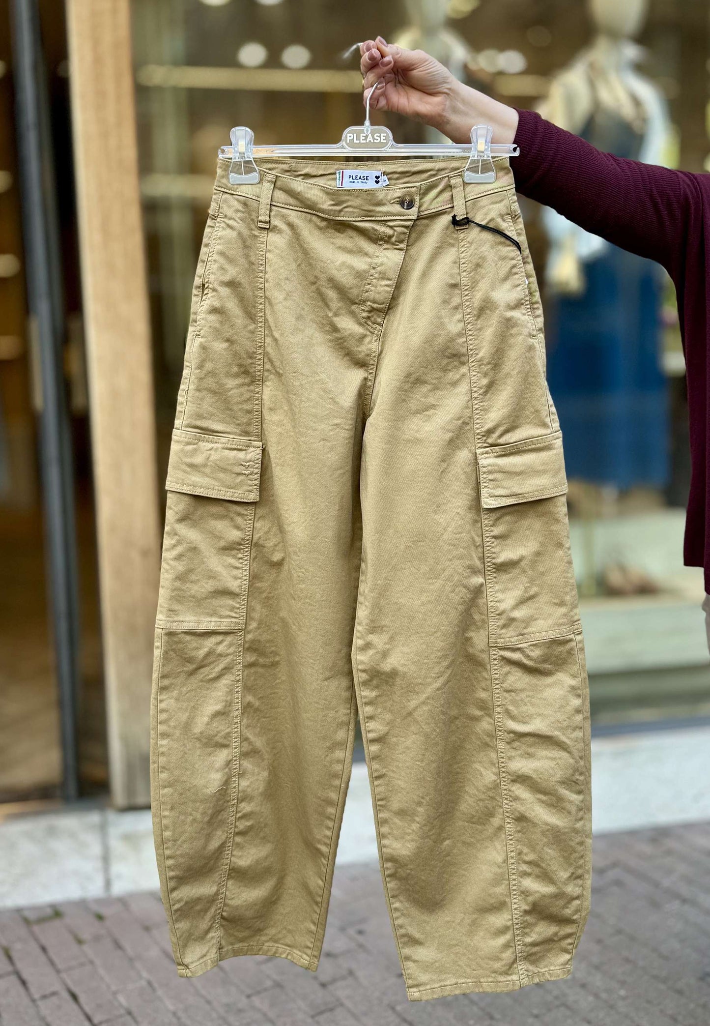 PLEASE - Pantalone Cargo Cinnamon