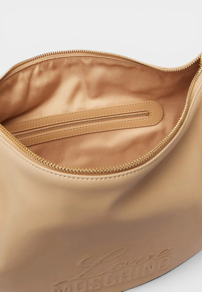 LOVE MOSCHINO - Borsa A Spalla Hobo Signature Taupe