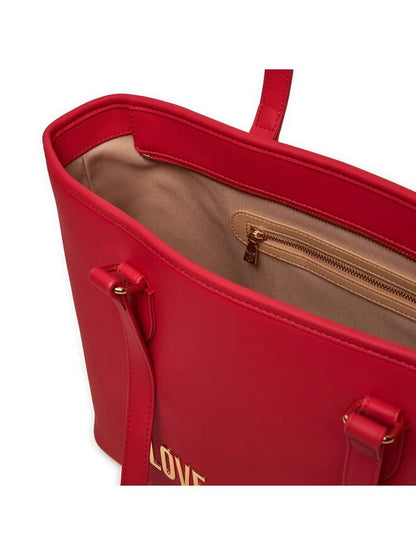 LOVE MOSCHINO - Red Lettering Shopping Bag