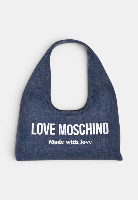 LOVE MOSCHINO - Borsa A Spalla Signature In Denim