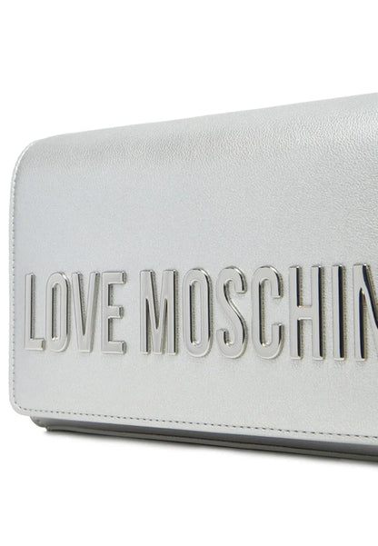 LOVE MOSCHINO - Borsetta A Tracolla Lettering Silver