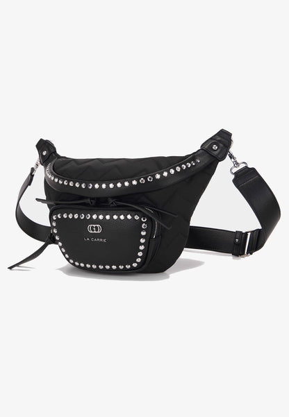 LA CARRIE - Marsupio Nylon Borchie Nero