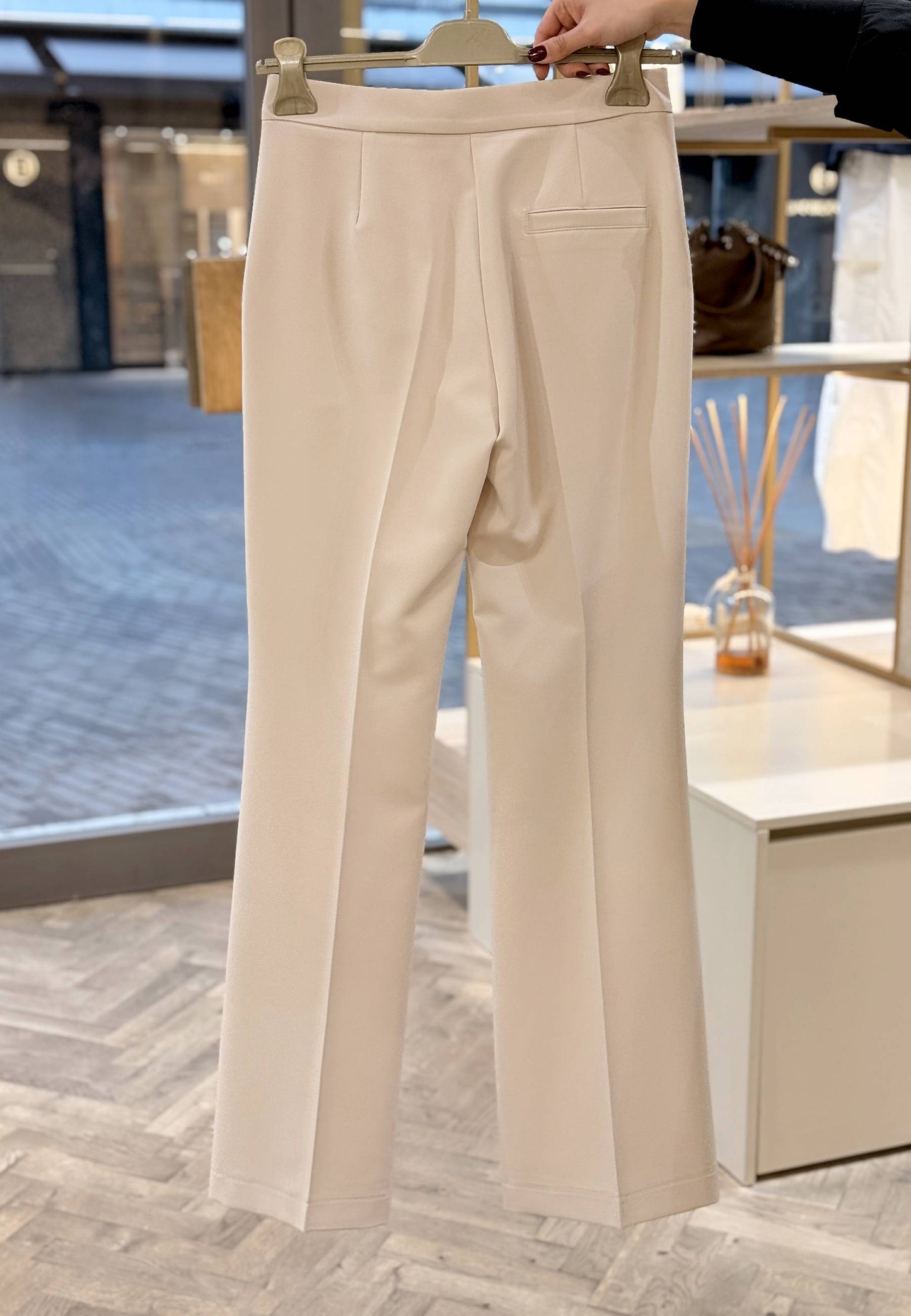 MARYLEY - Pantalone Fluido Trombetta Cipria
