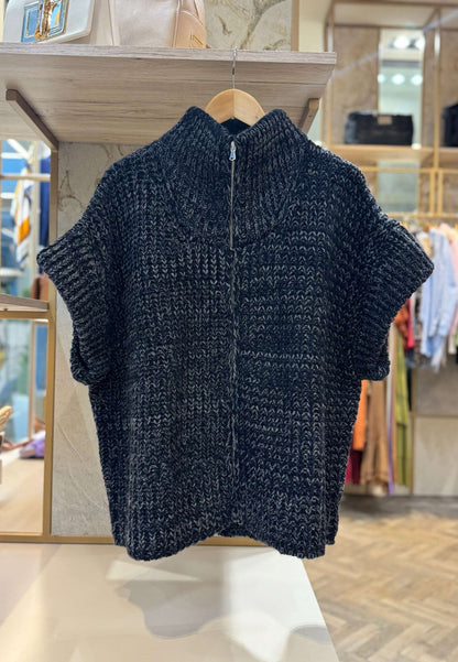 LE STREGHE - Gilet In maglia Blu