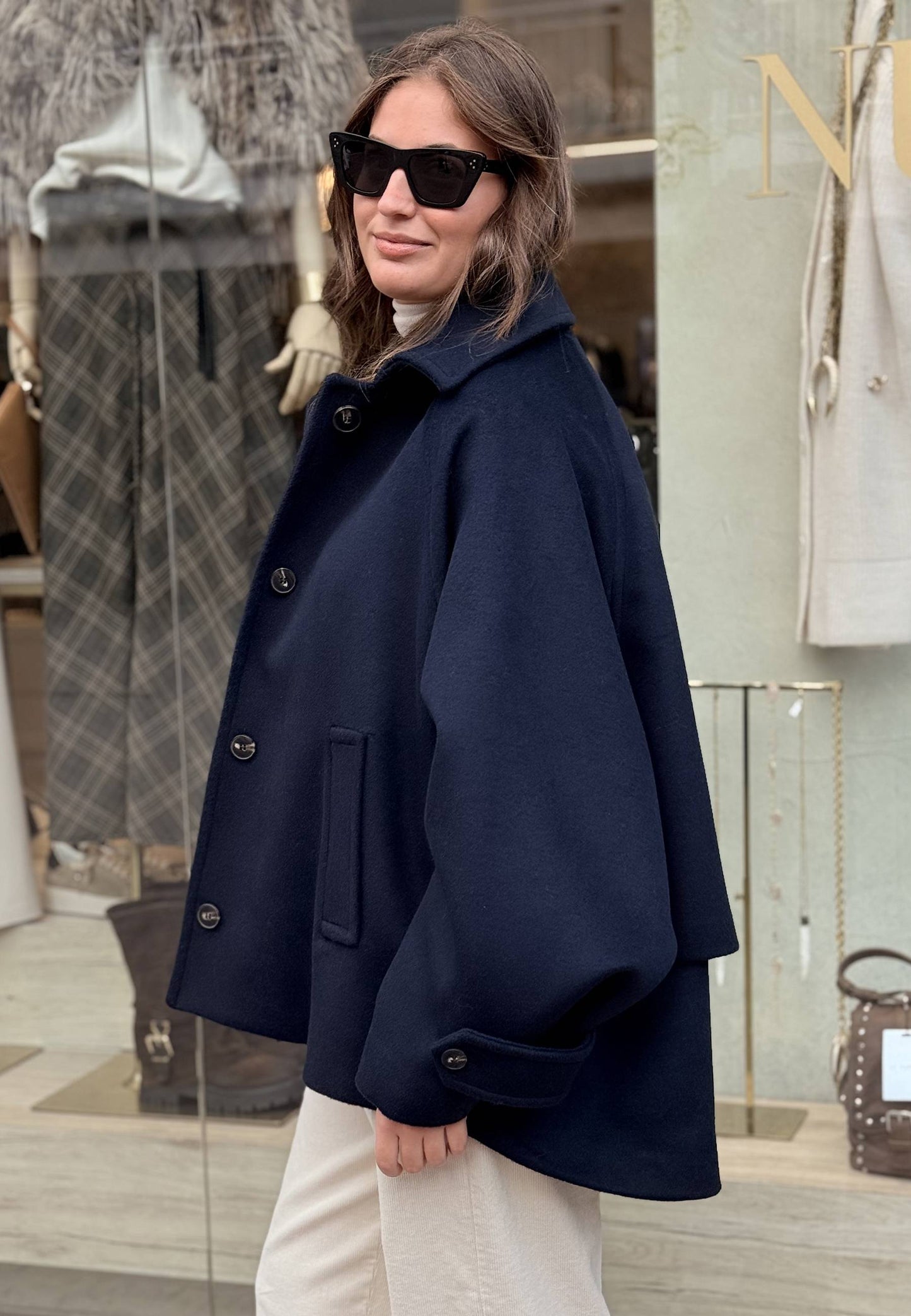 MOTEL - Cappotto Corto Over Blu