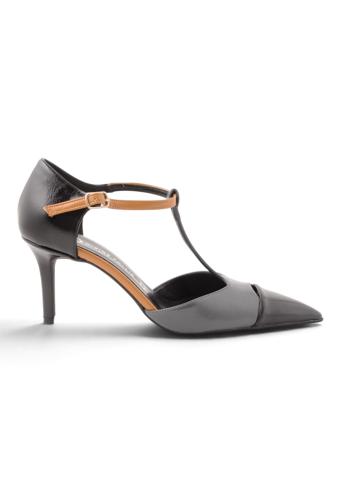 DIVINE FOLLIE - Décolleté T-Strap Grigio