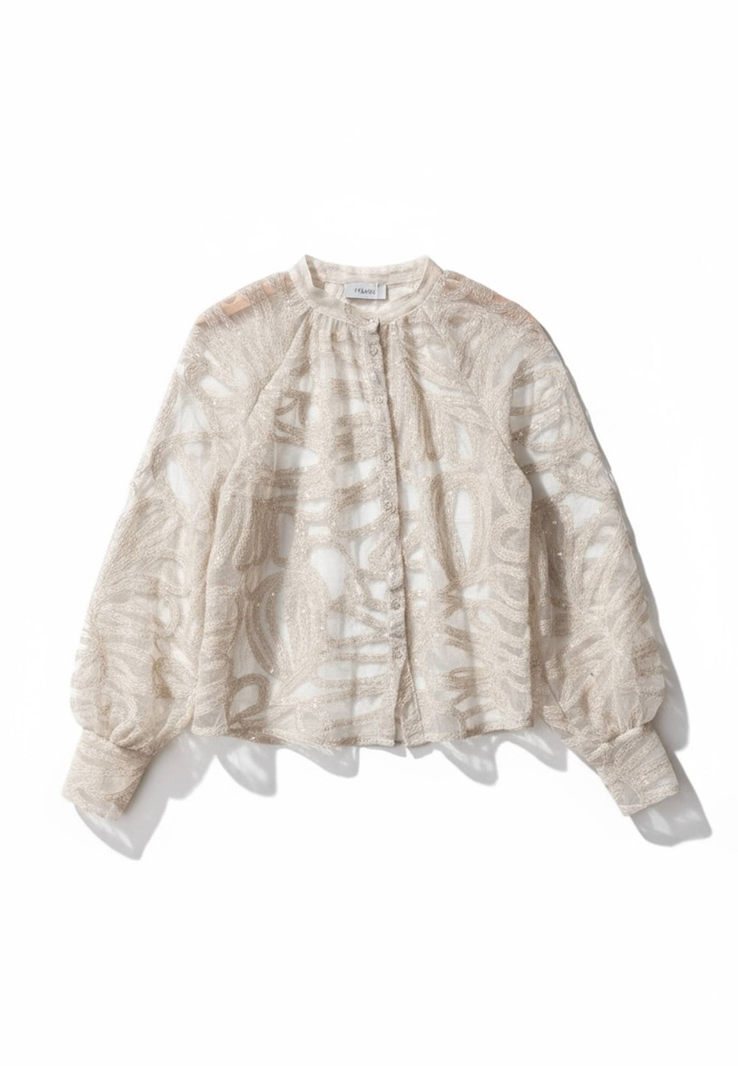 MOTEL - Camicia Paillettes Organza