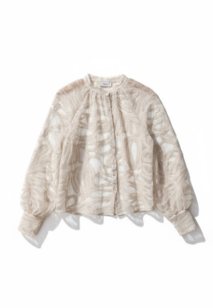 MOTEL - Camicia Paillettes Organza