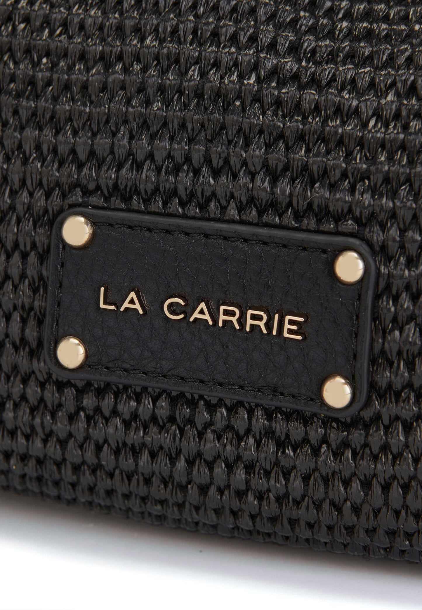 LA CARRIE - Shopping Bag Soft In Raffia Nero