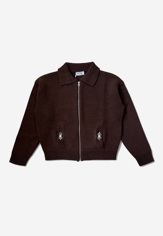 MOTEL - Giacchina In Maglia E Strass Moro
