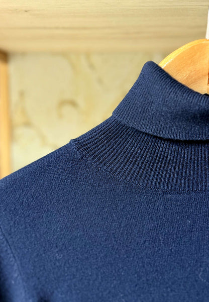 MOTEL - Maglia Dolcevita Blu Navy