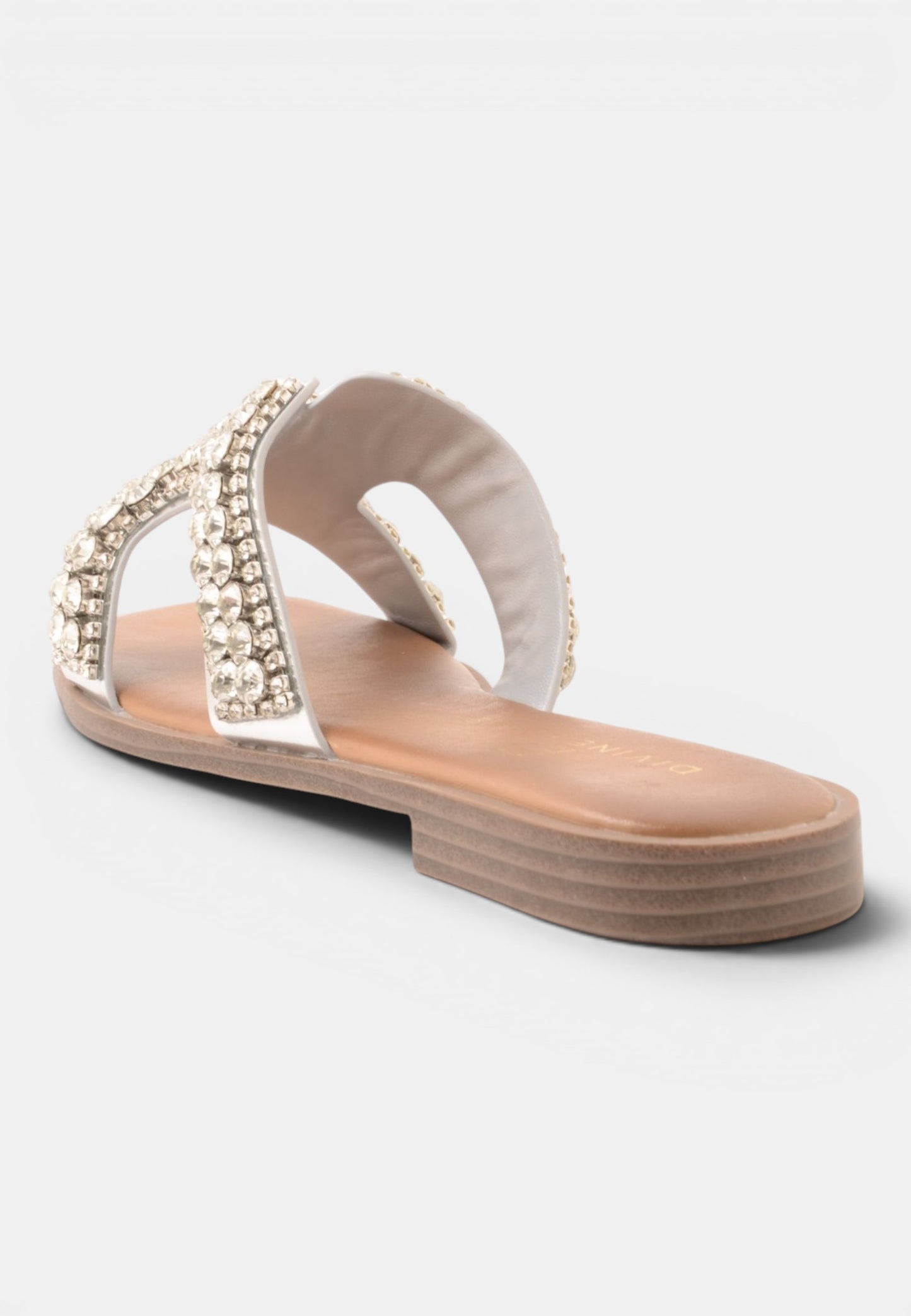 DIVINE FOLLIE - Ciabatta Strass Argento