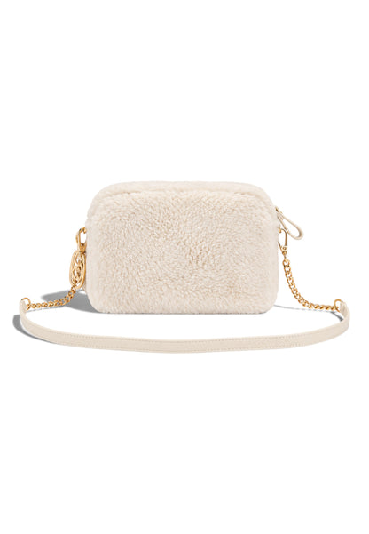LA CARRIE - Borsa A Tracolla TEDDY ECO FUR Avorio