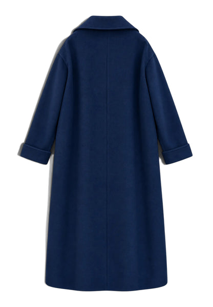 MOTEL - Cappotto Lungo Monobottone Blu