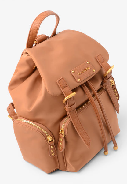 LA CARRIE - Zaino Dark Nylon Cuoio