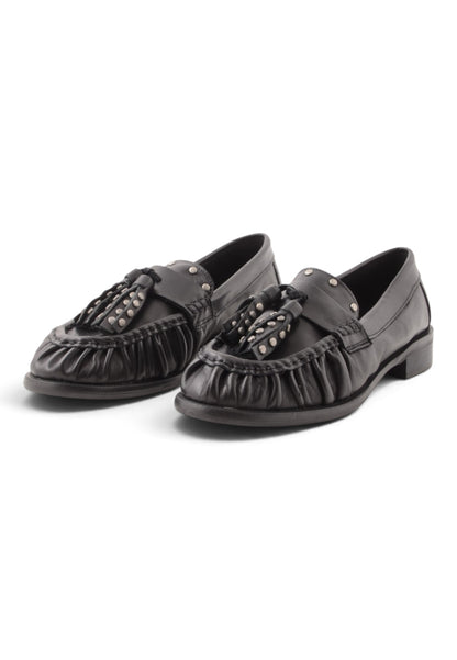 DIVINE FOLLIE - Mocassino In Vera Pelle Nero