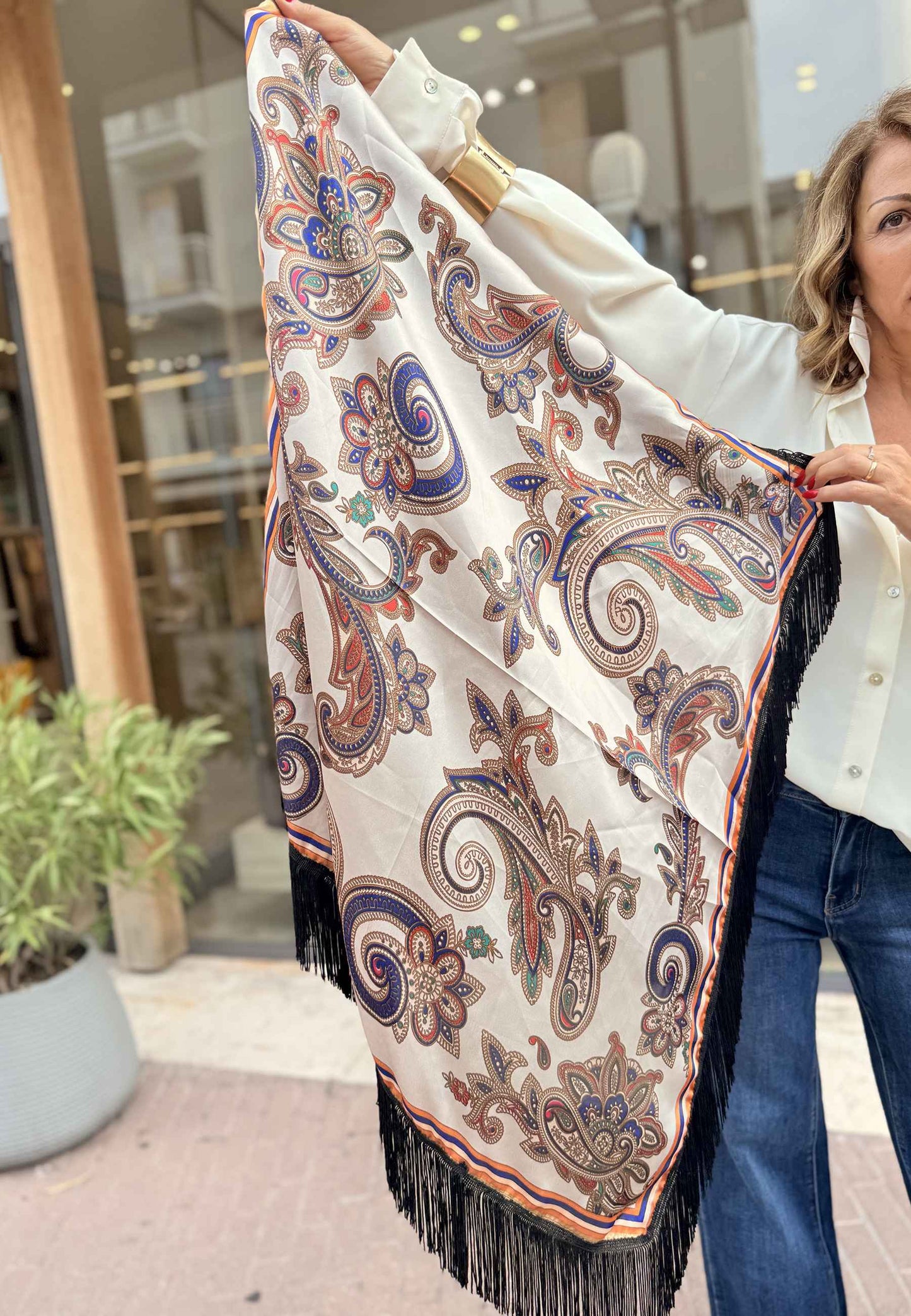 LE STREGHE - Foulard In Seta Multicolor