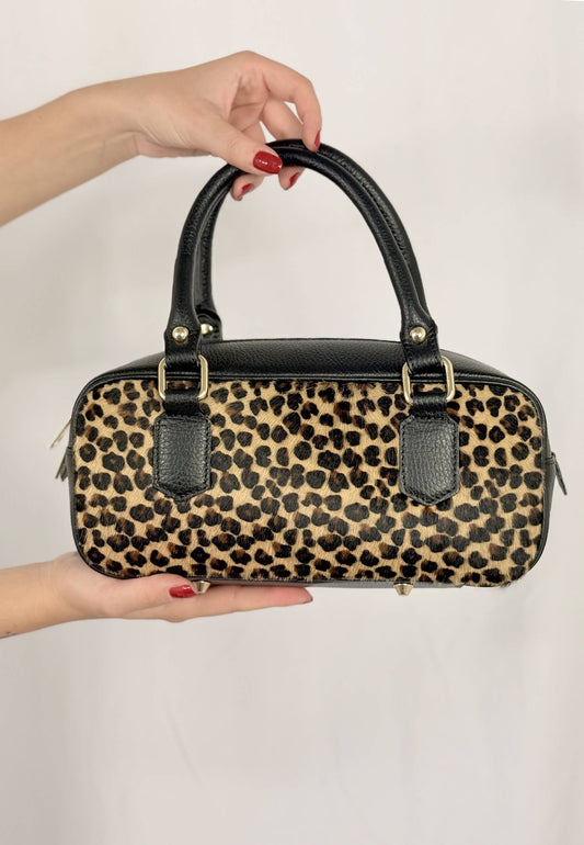 NUNZIA - Borsa A Mano HANNA  Cavallino Micro Leopardato