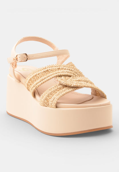 GOLD&GOLD - Sandalo Zeppa Beige