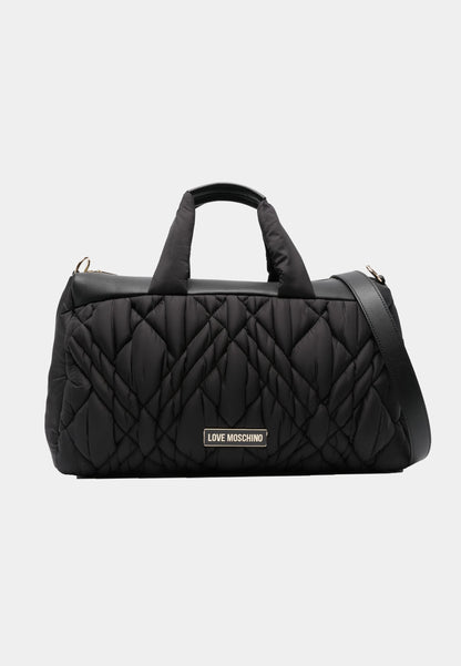 LOVE MOSCHINO - Borsone Travel Nylon Nero