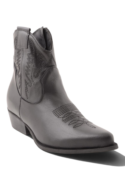 DIVINE FOLLIE - Stivaletti Camperos Con Ricami Nero