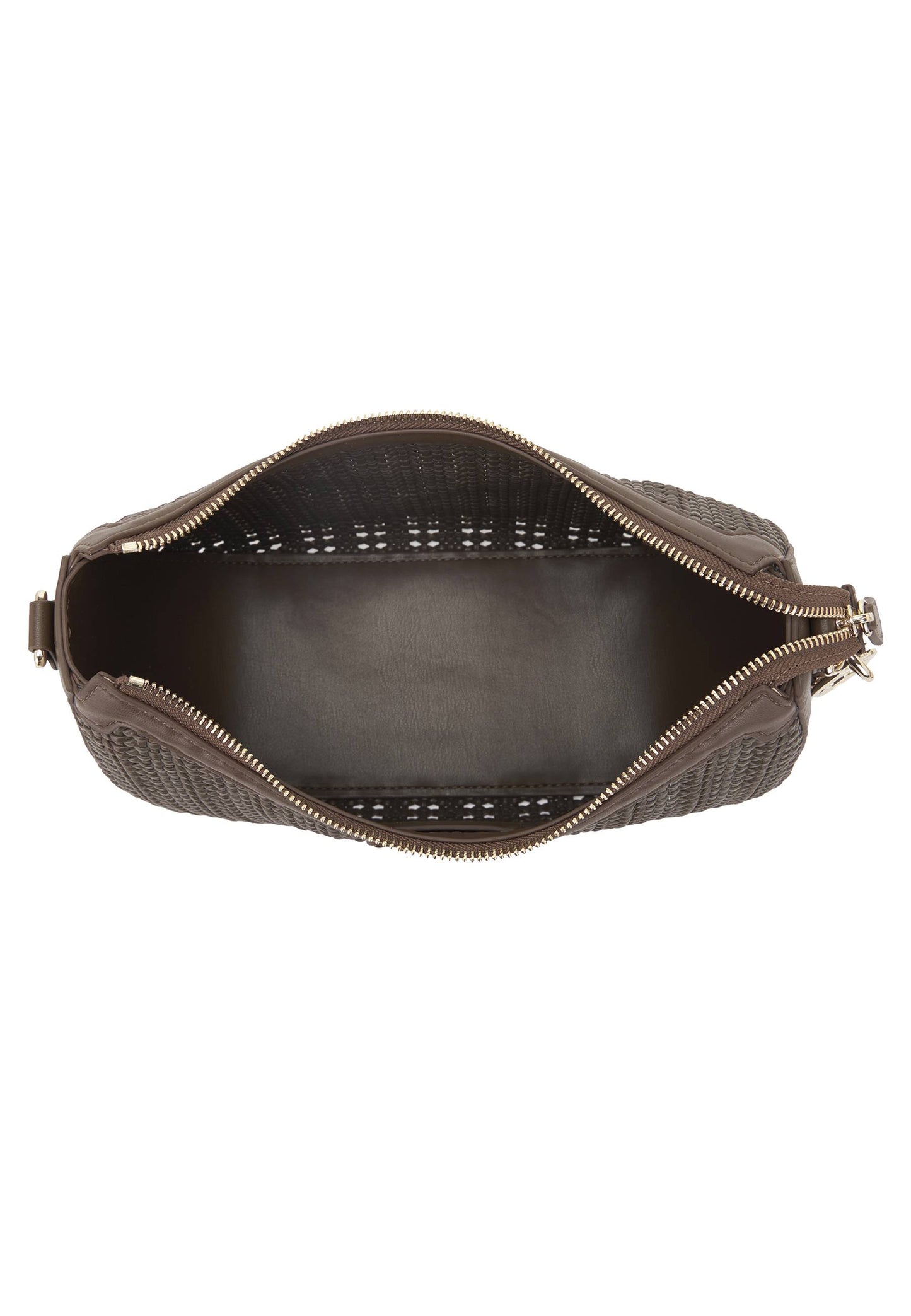 LA CARRIE - Borsa Hobo Intrecciata Marrone